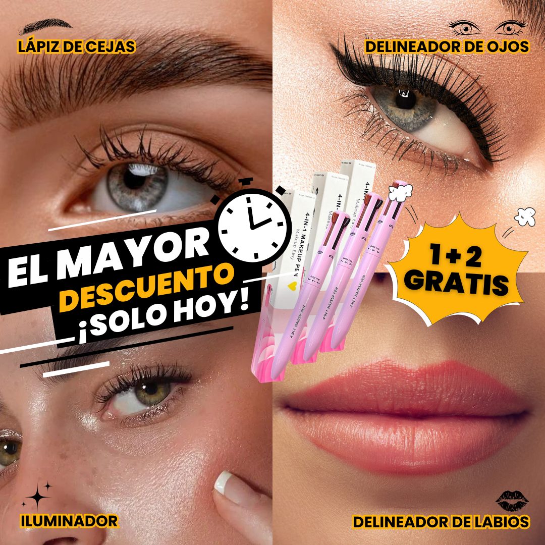 El Lápiz de maquillaje 4 en 1 más Vendido en España | 1 + 2 GRATIS